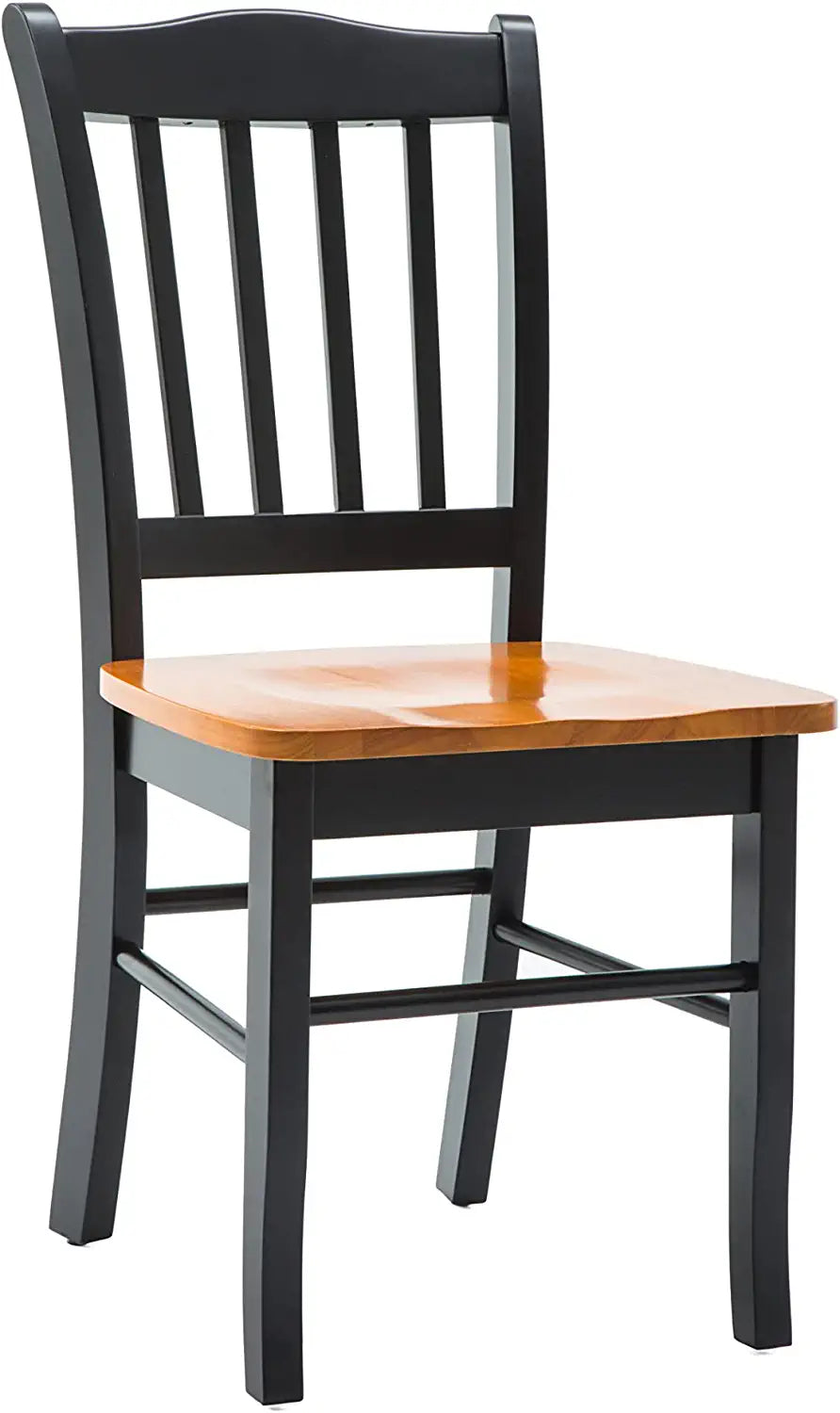Boraam Shaker Chair, Black/Oak, Set of 2
