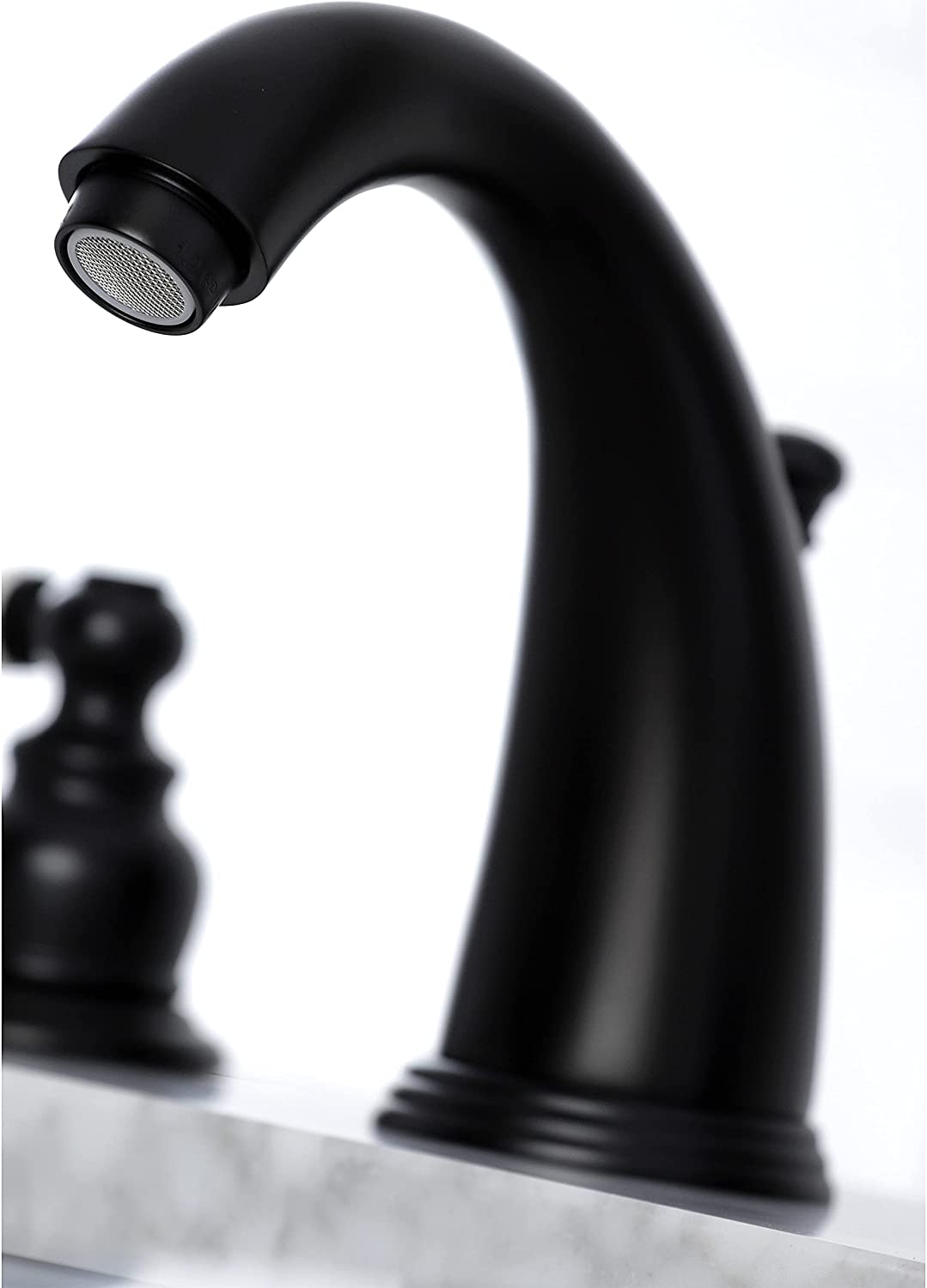 Kingston Brass KB980PL Victorian Widespread Bathroom Faucet, Matte Black