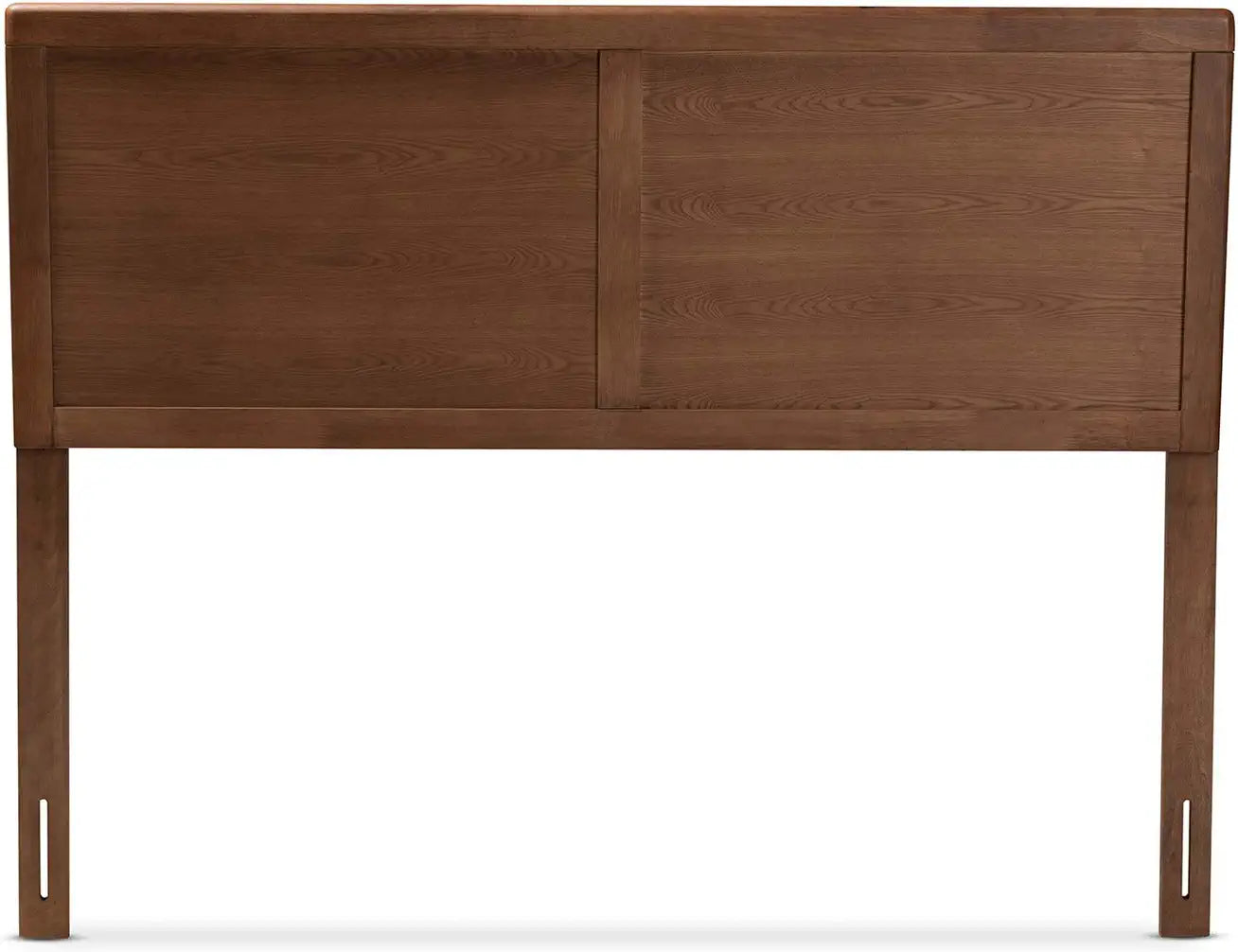 Baxton Studio Raya Mid-Century Modern Walnut Brown Finished Wood Full Size Headboard