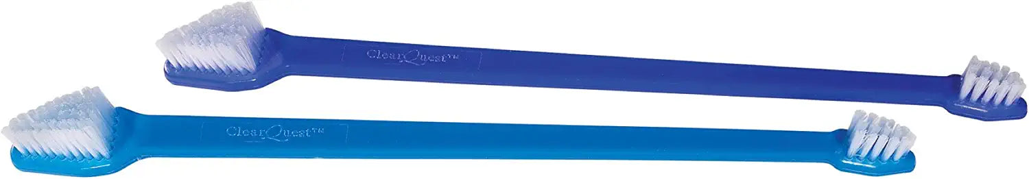 ClearQuest Dual-End Pet Toothbrushes, 9-Inch, 50/Canister, (Colors Vary)