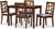 Baxton Studio Abilene Mid-Century Upholstered 5-Piece Dining Set