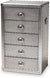 Baxton Studio Davet French Industrial Silver Metal 5-Drawer Accent Chest