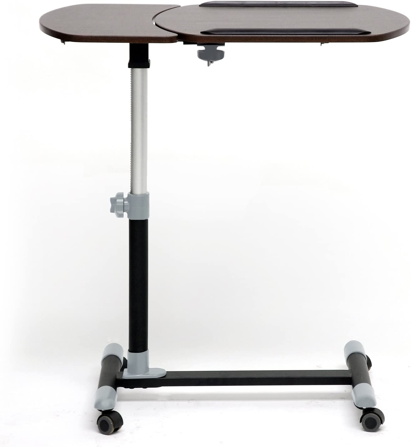Baxton Studio Wheeled Laptop Tray Table with Tilt Control, Olsen Brown