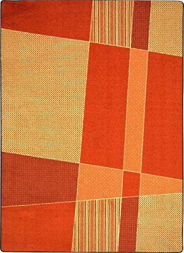 Joy Carpets Kid Essentials Spazz Teen Area Rugs, 92-Inch by 129-Inch by 0.36-Inch, Orange