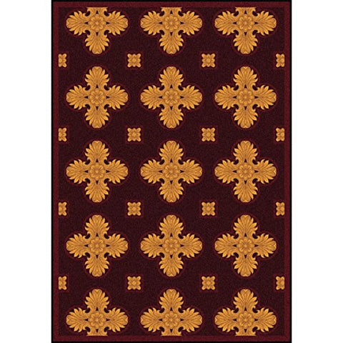 Joy Carpets Any Day Matinee Tivoli Theater Area Rugs, 46-Inch by 64-Inch by 0.36-Inch, Burgundy