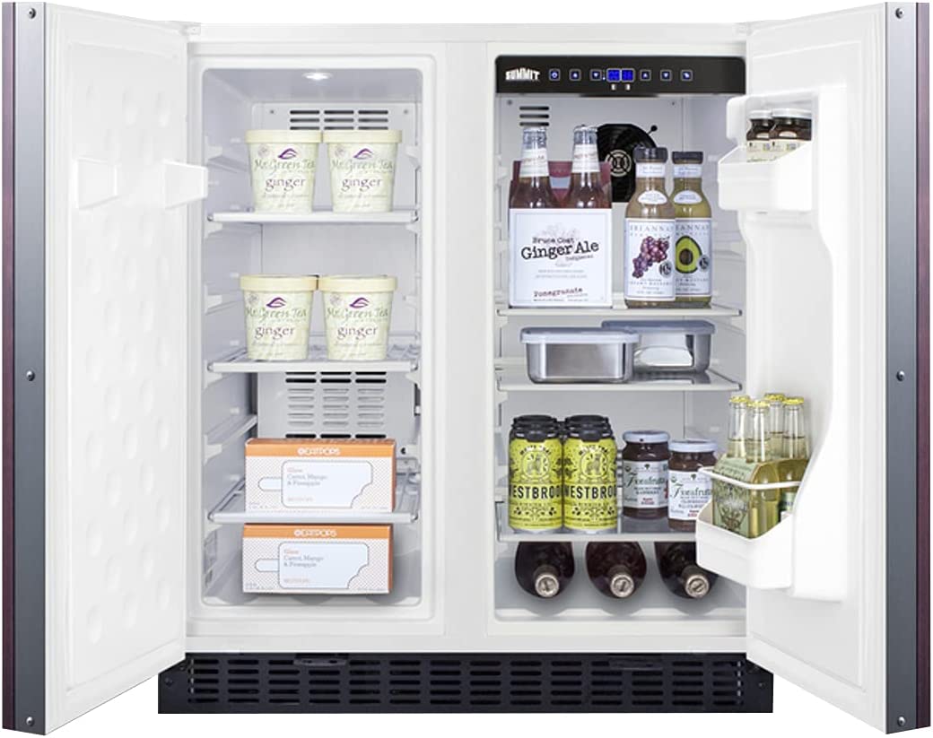 FFRF3075WIF 30&#34; Side-by-Side Compact Refrigerator and Freezer with 5.4 cu. ft. Capacity LED Lighting Frost Free Operation High Temperature and Open Door Alarm in Panel Ready with White Cabinet