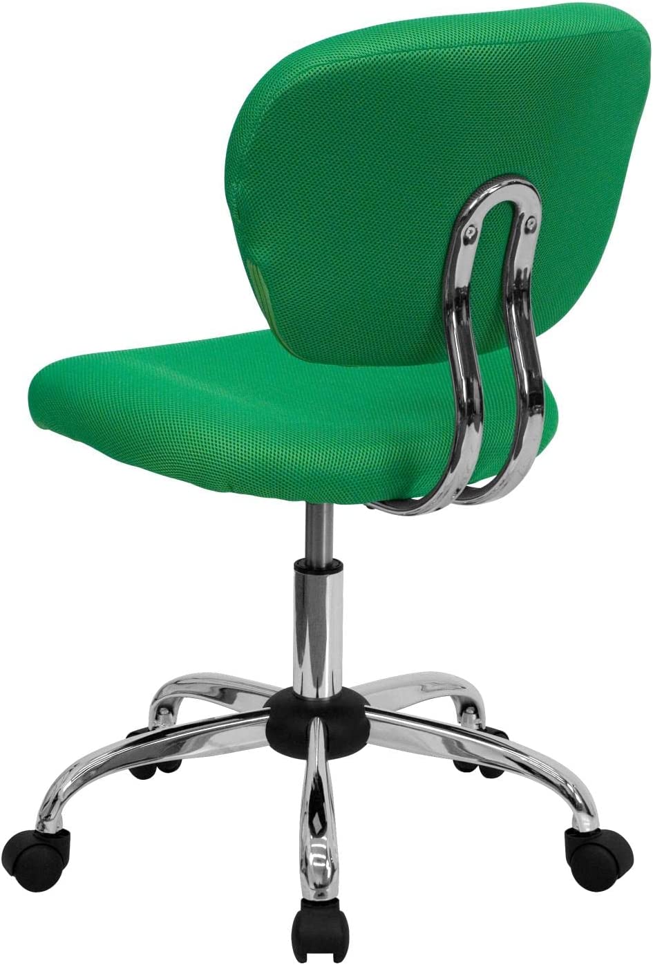 Flash Furniture Mid-Back Bright Green Mesh Padded Swivel Task Office Chair with Chrome Base