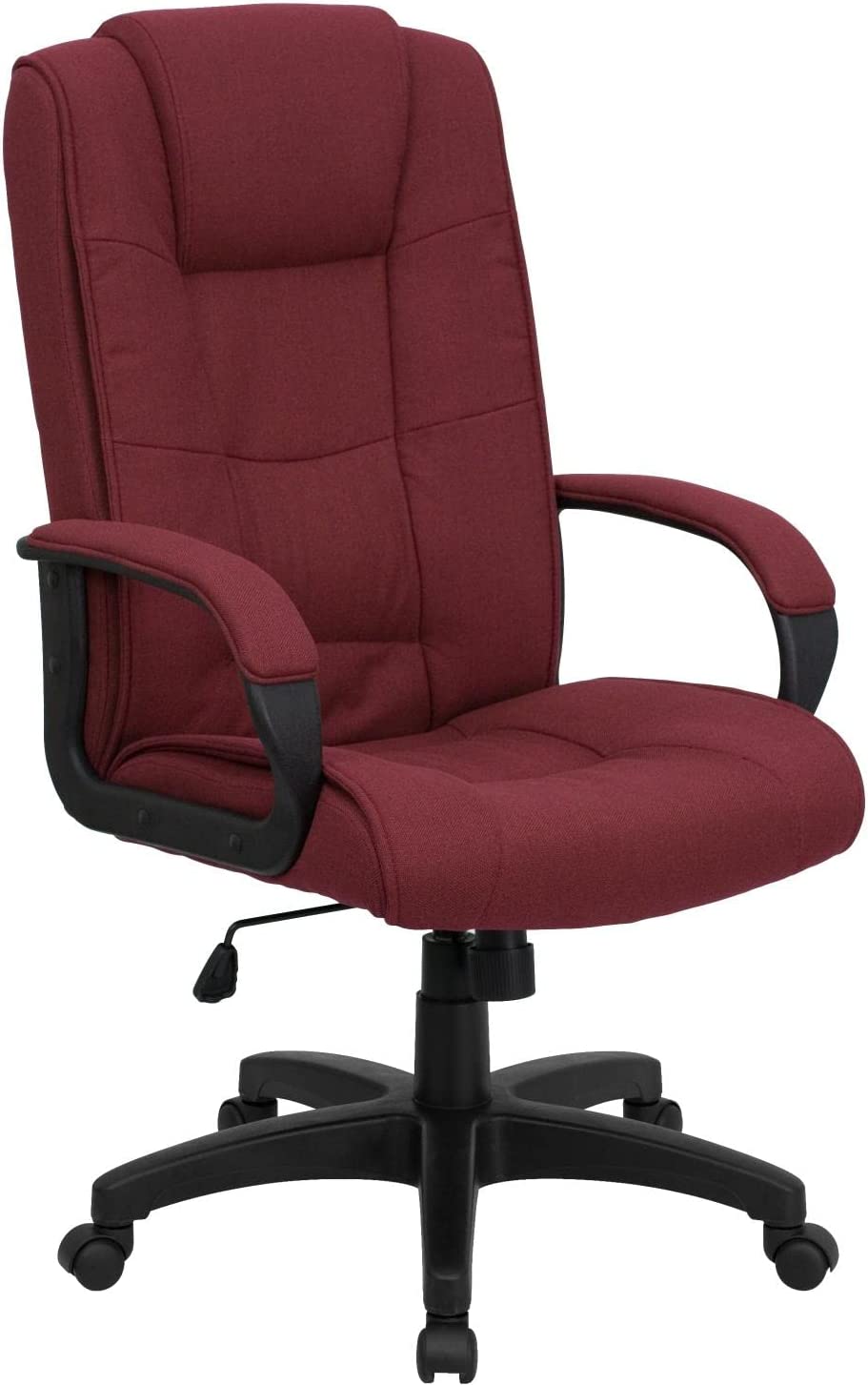 Flash Furniture High Back Burgundy Fabric Executive Swivel Office Chair with Arms