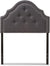 Baxton Studio Cora Upholstered King Headboard in Dark Gray