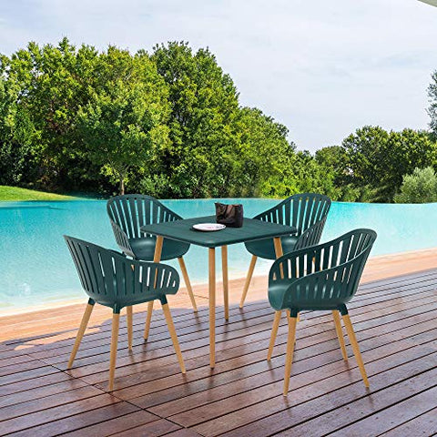 ARMEN LIVING SETNAODSAGE Nassau Outdoor 5 Piece Sage Eucalyptus Dining Set