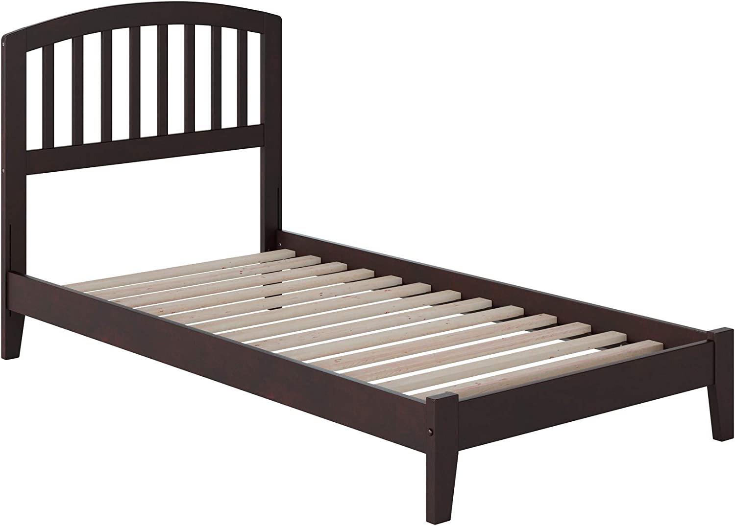 AFI Richmond Platform Bed with Open Footboard and Turbo Charger, Twin XL, Espresso
