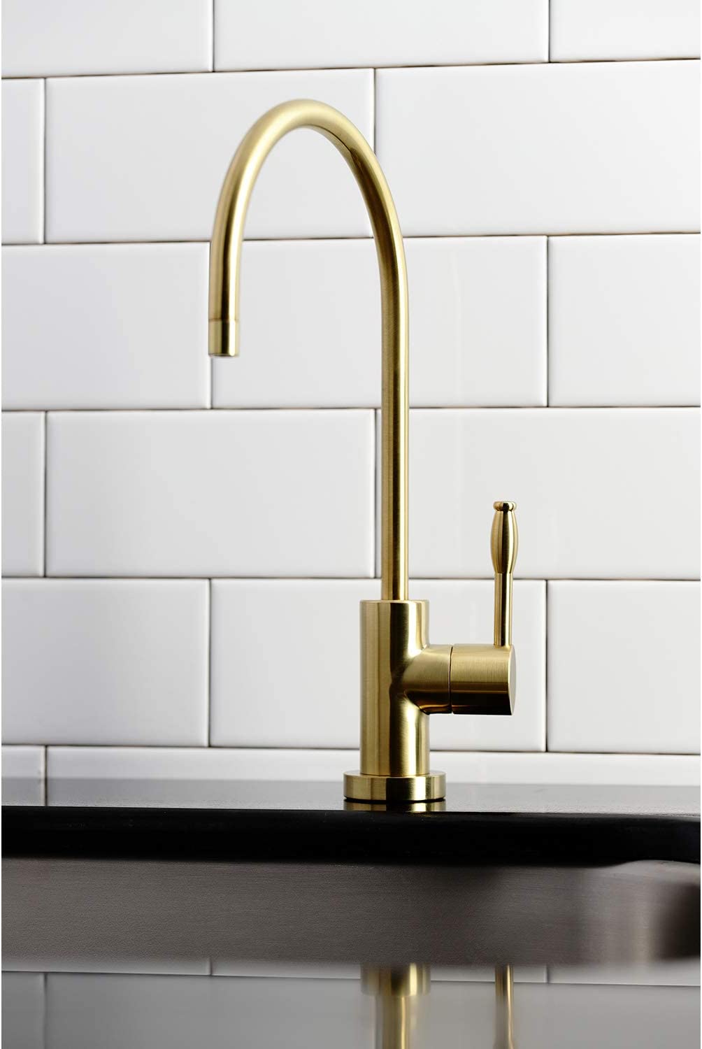 Kingston Brass KS8197NKL Nustudio Single-Handle Cold Water Filtration Faucet, Brushed Brass