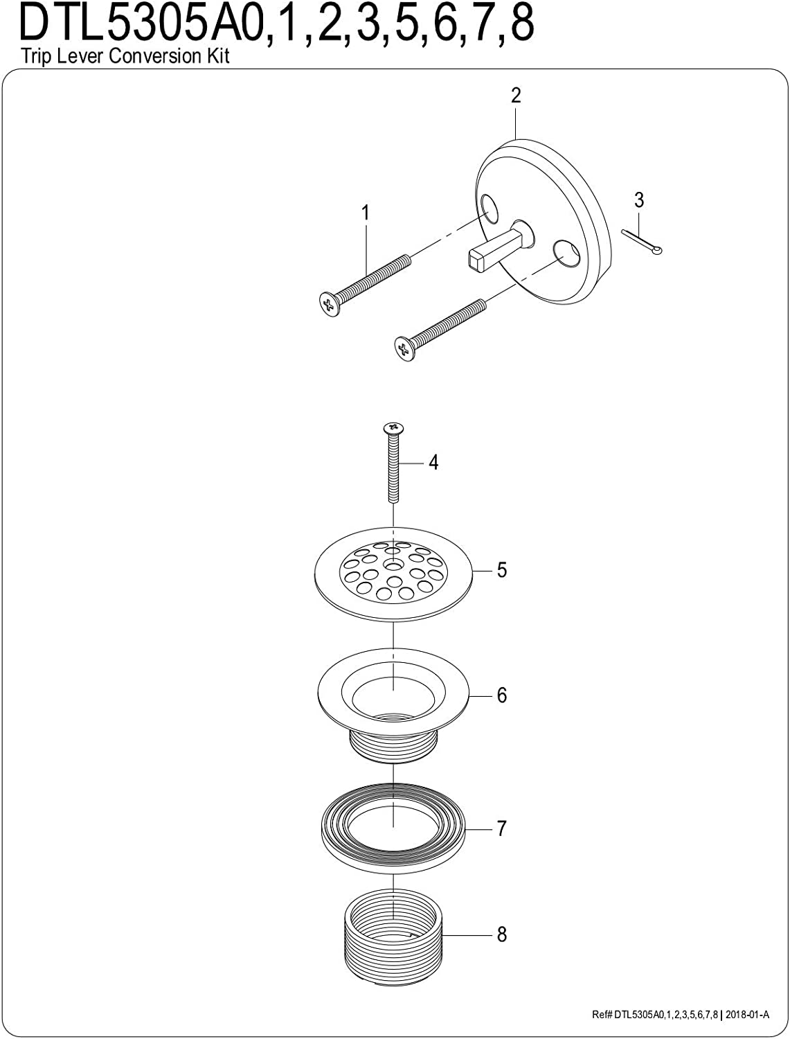 Kingston Brass DTL5305A7 Grid Tub Drain Kit, Brushed Brass