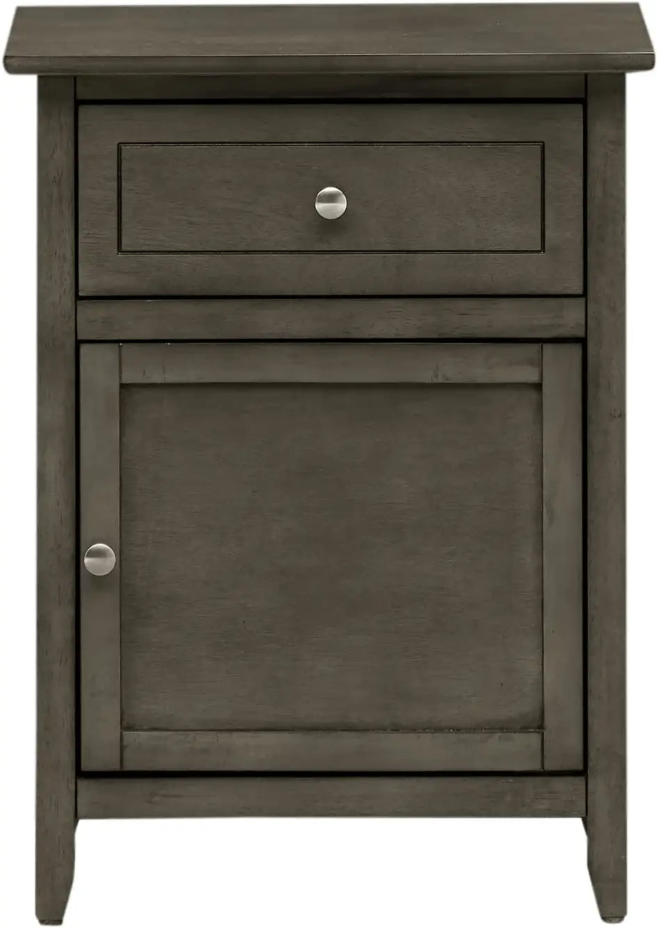 Glory Furniture 1 Drawer /1 Door Nightstand, Gray