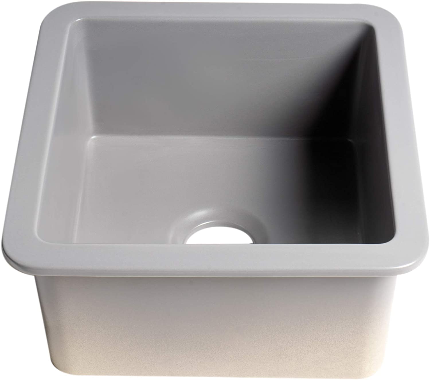 ALFI brand ABF1818S-GM Kitchen Sink, Grey Matte