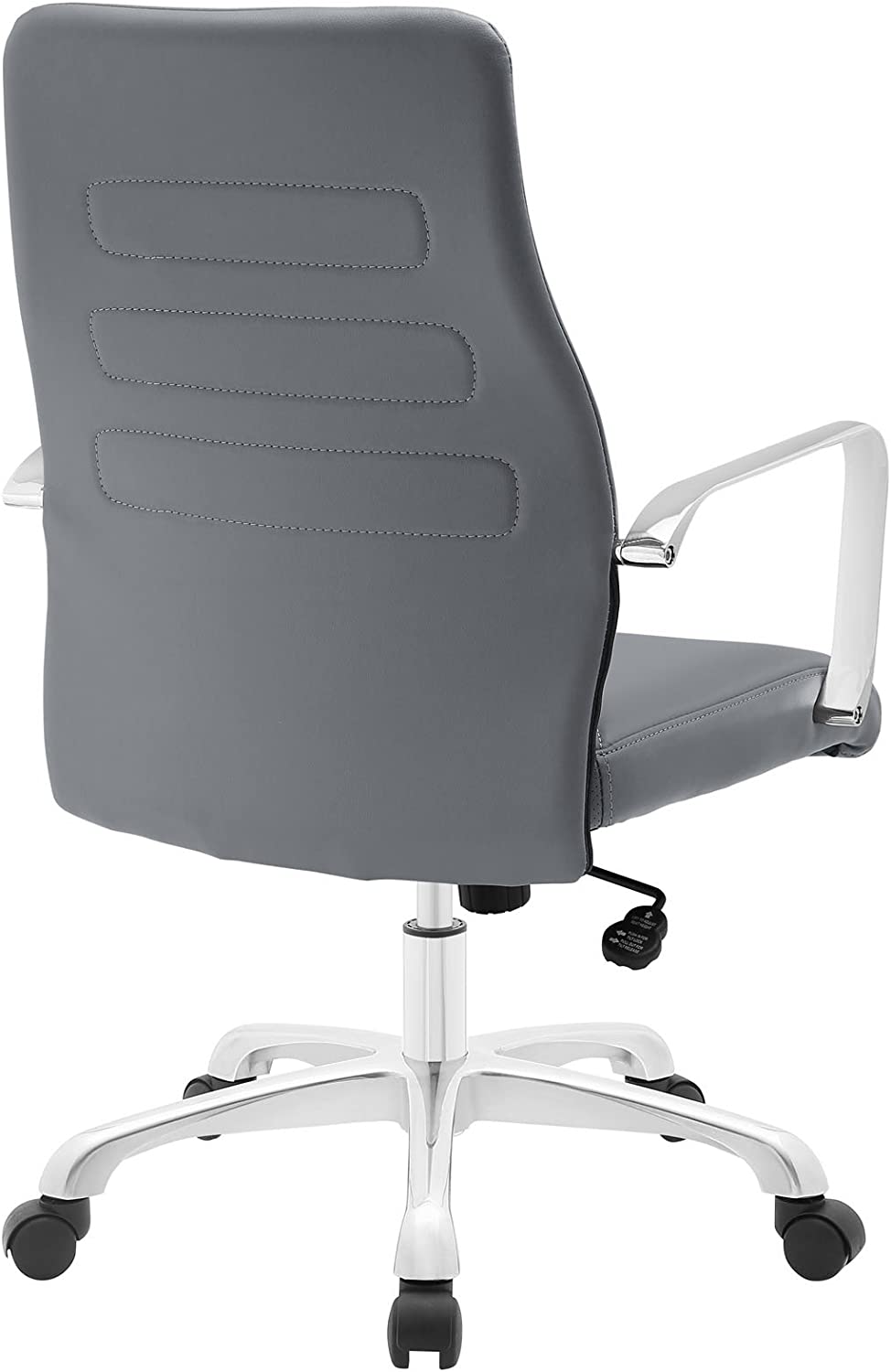 Modway Depict Contemporary Modern Faux Leather Swivel Office Chair in White
