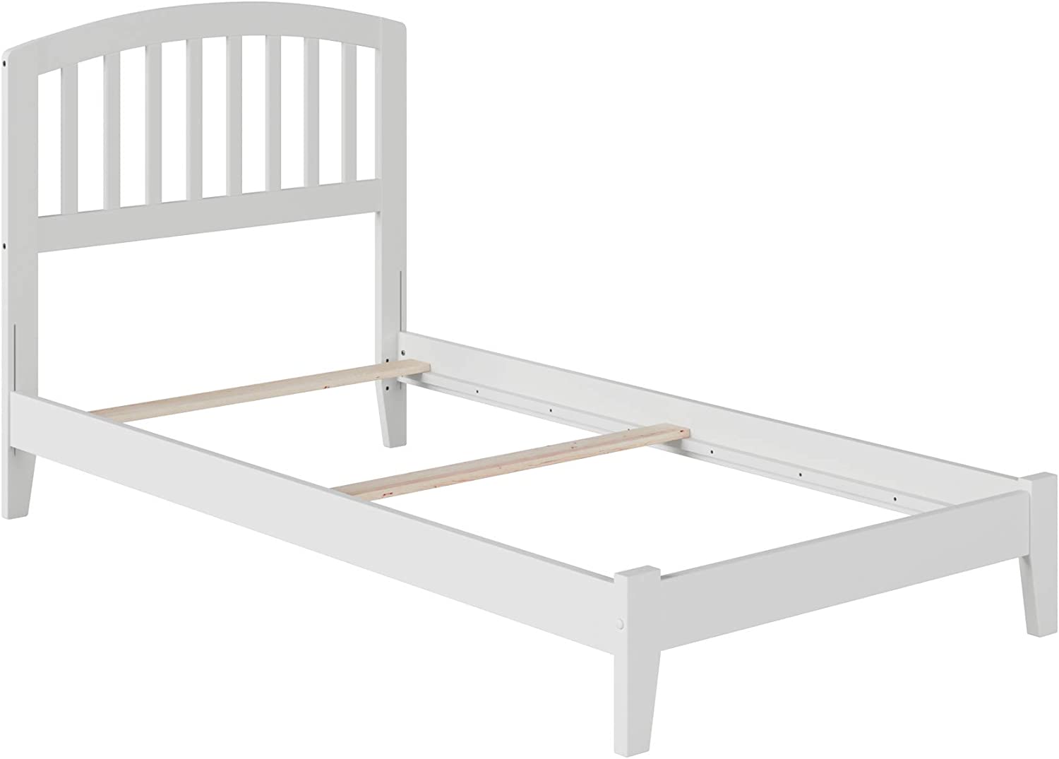 AFI Richmond Traditional Bed with Open Footboard and Turbo Charger, Twin XL, White