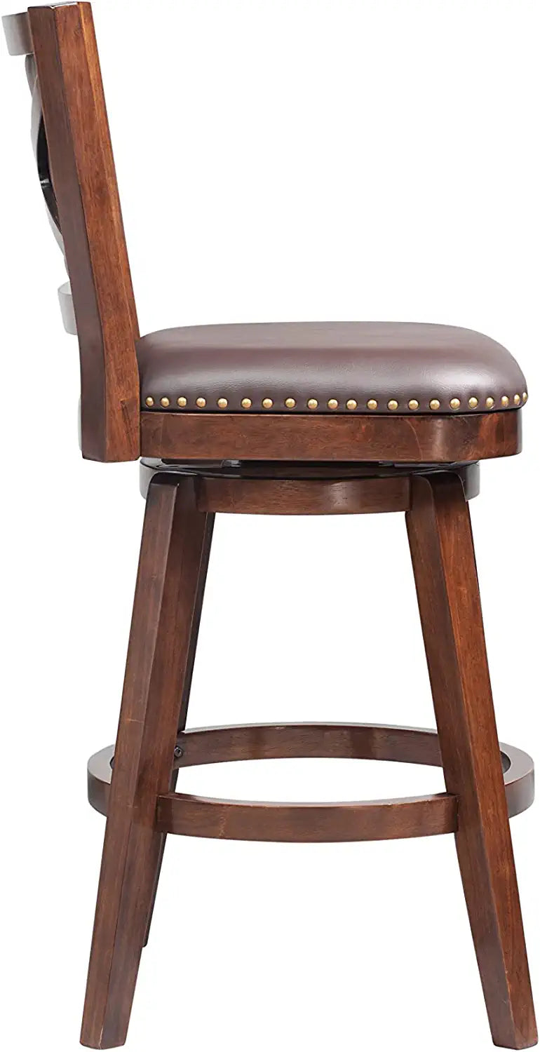 Boraam Broadmoor Swivel Barstool, 44-Inch, Cappuccino