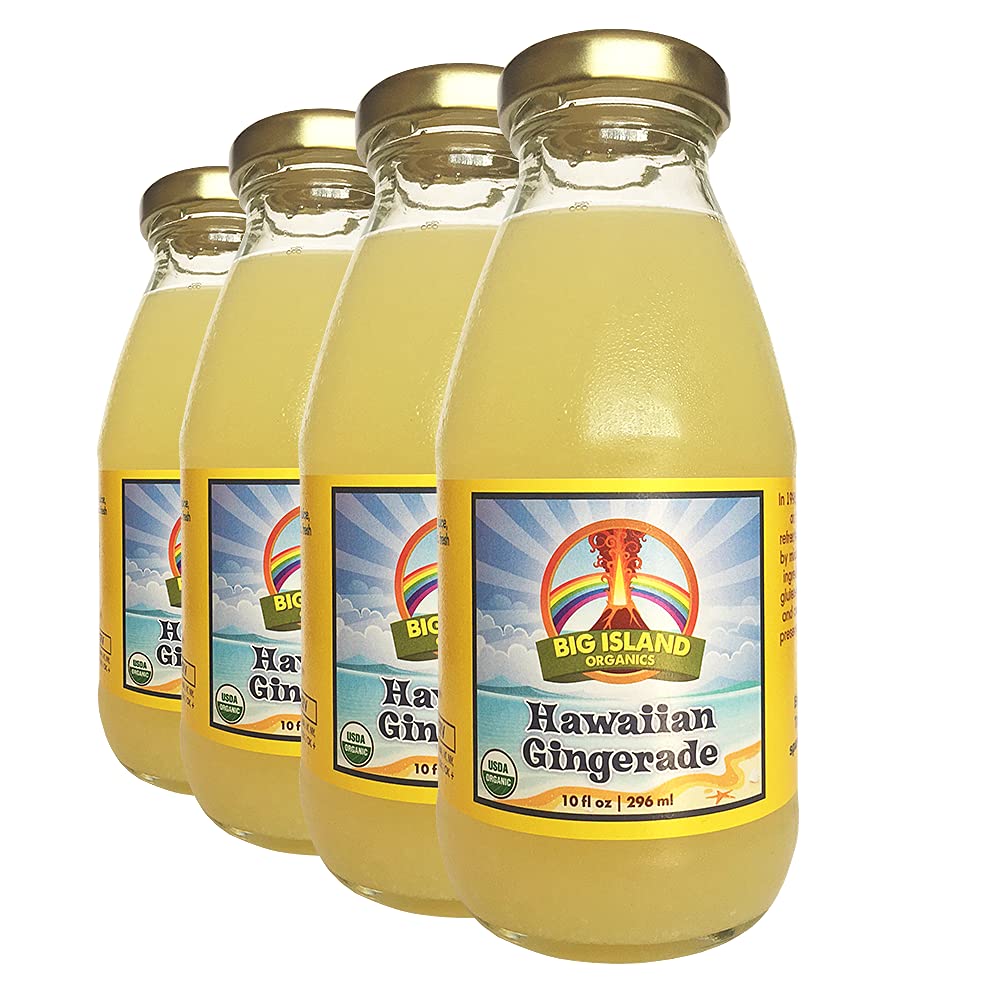 Big Island Organics Hawaiian Gingerade 10oz case of 4, 100% organic ginger lemonade