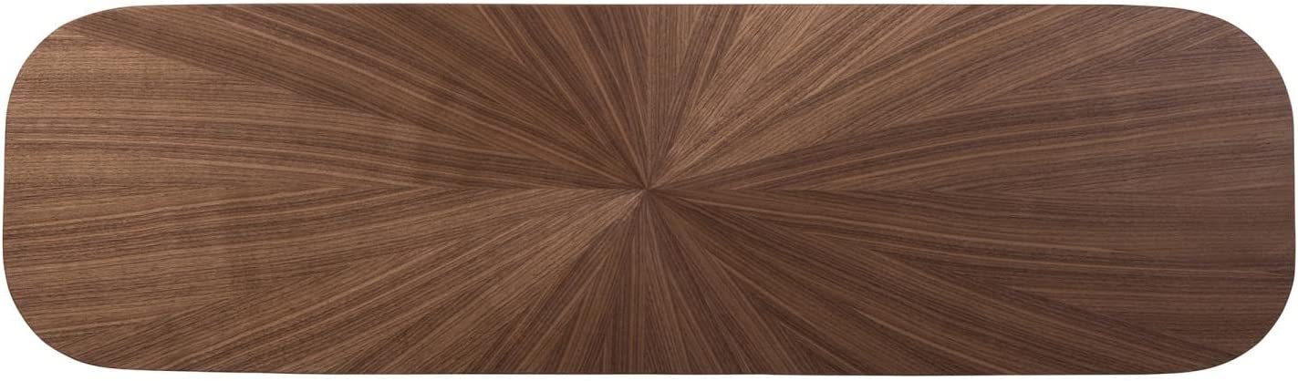 Baxton Studio Wendy Mid-Century Modern Walnut Finished Wood Console Table
