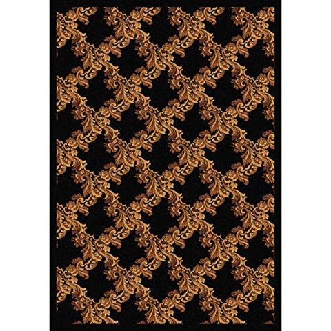 Joy Carpets Any Day Matinee Corinth Theater Area Rugs, 64-Inch by 92-Inch by 0.36-Inch, Black