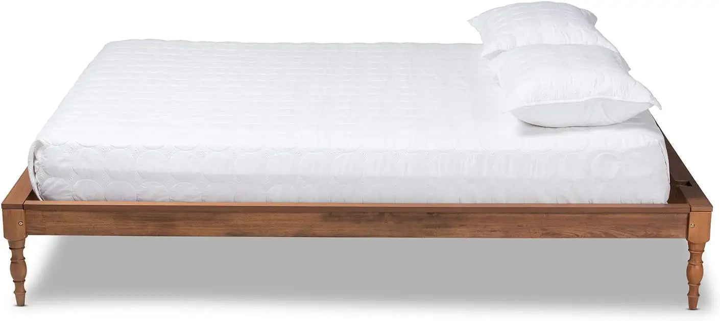 Baxton Studio Romy Full Size Ash Brown Finished Wood Bed Frame