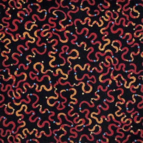 Joy Carpets Kaleidoscope - Whimsical Area Rugs Serpentine, 54 x 78, Red