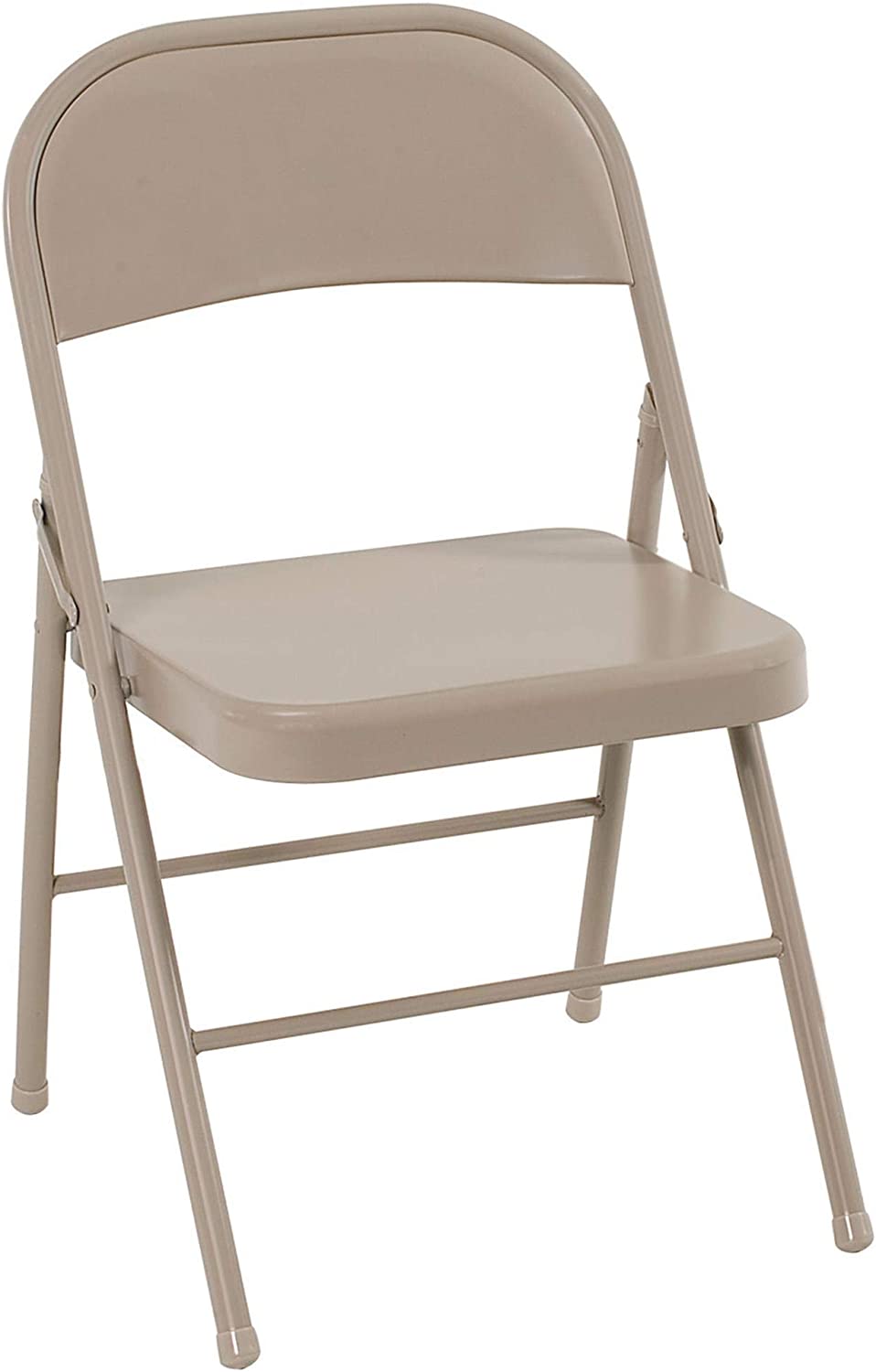 Cosco All Steel Folding Chair, 4 Pack, Antique Linen