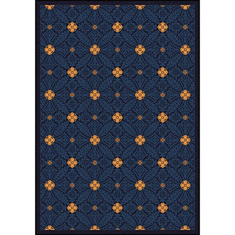 Joy Carpets Any Day Matinee Fort Wood Theater Area Rugs, 46-Inch by 64-Inch by 0.36-Inch, Navy