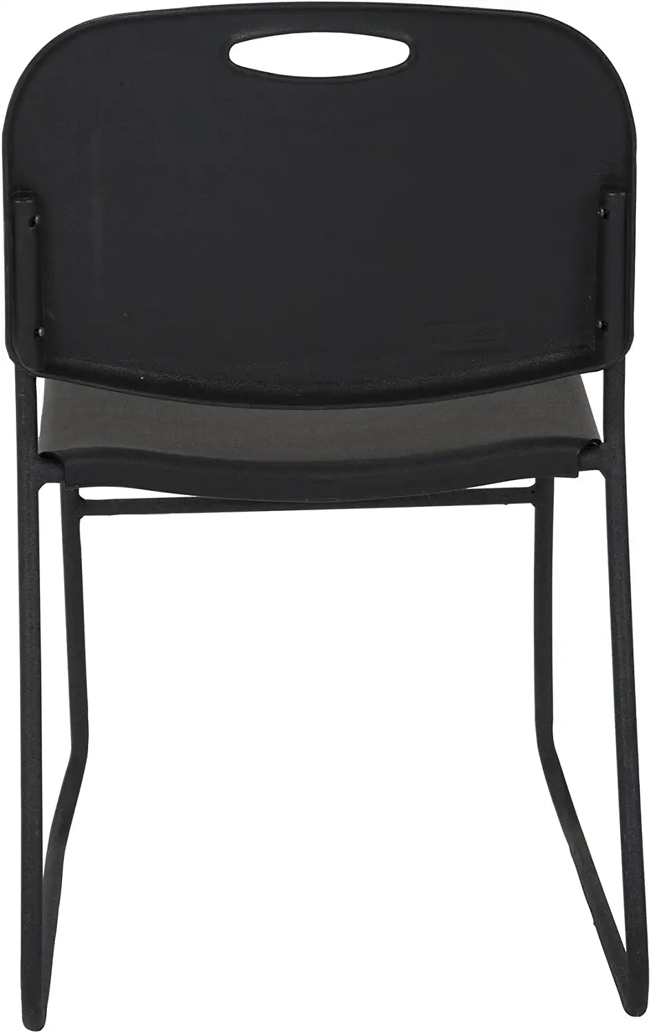 COSCO Commercial Contoured Back Resin Stacking Chair, Black, 4 Pack