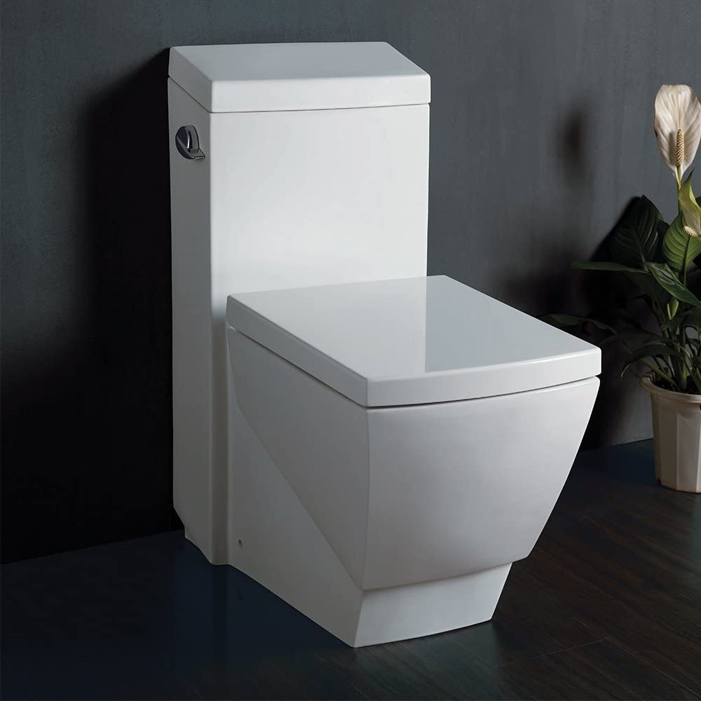 Fresca Bath FTL2336 Apus 1 Piece Square Toilet with Soft Close Seat