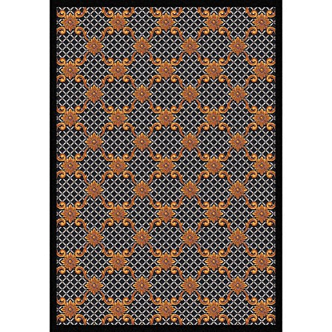 Joy Carpets Any Day Matinee Queen Anne Theater Area Rugs, 92-Inch by 129-Inch by 0.36-Inch, Black
