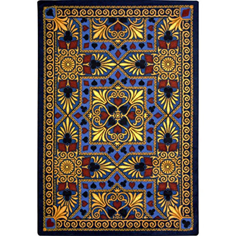 Joy Carpets Games People Play Jackpot Gaming Area Rugs, 64-Inch by 92-Inch by 0.36-Inch, Navy