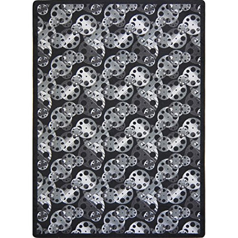 Joy Carpets Any Day Matinee Reeling Theater Area Rugs, 64-Inch by 92-Inch by 0.36-Inch, Black
