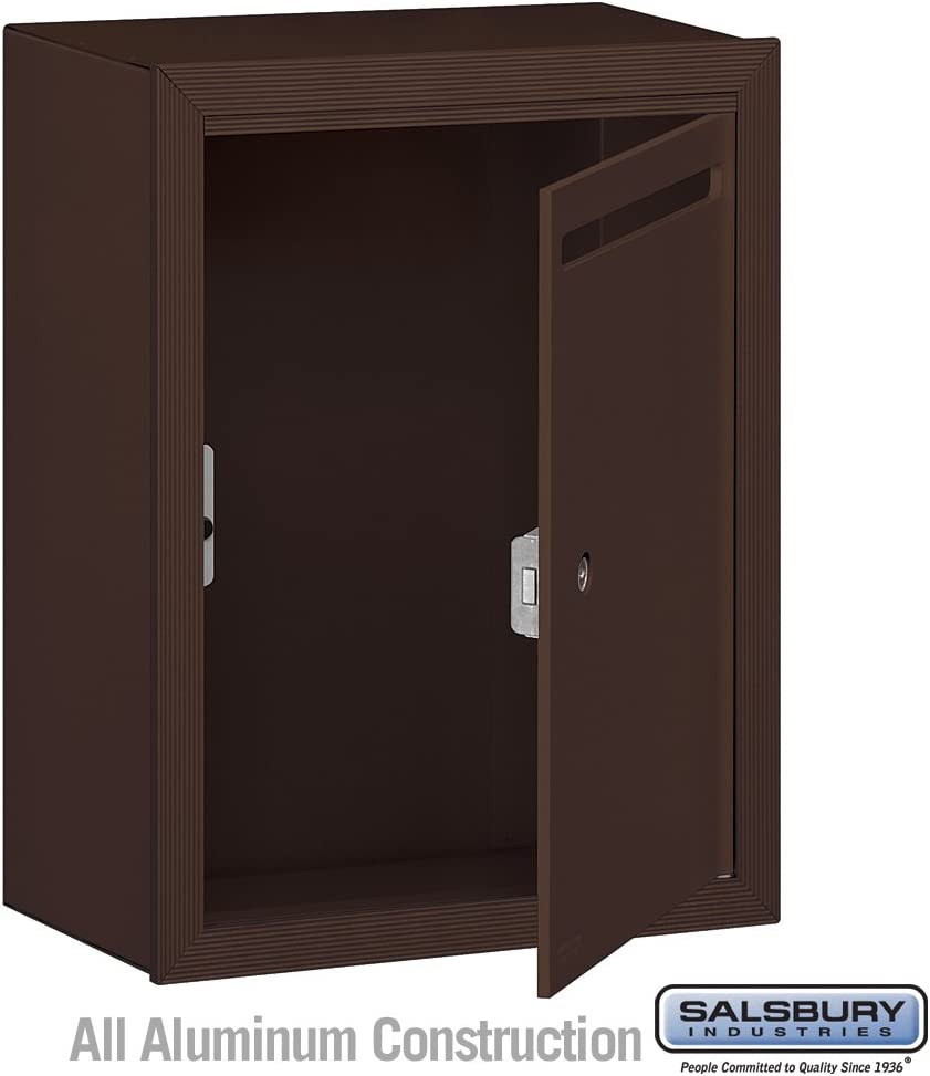 Salsbury Industries 2240ZP Standard Surface Mounted Letter Box with Commercial Lock, Private Access, Bronze