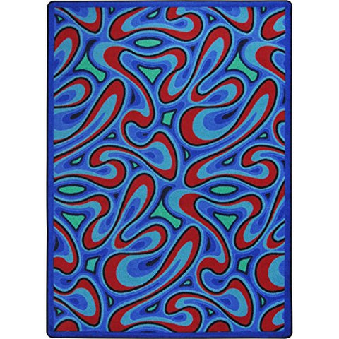 Joy Carpets Kaleidoscope Groovy Whimsical Area Rugs, 92-Inch by 129-Inch by 0.36-Inch, Multicolored