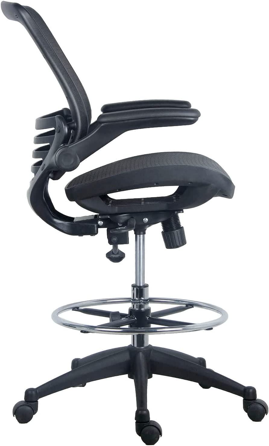 Harwick Evolve All Mesh Heavy Duty Drafting Chair, Dark Knight Edition