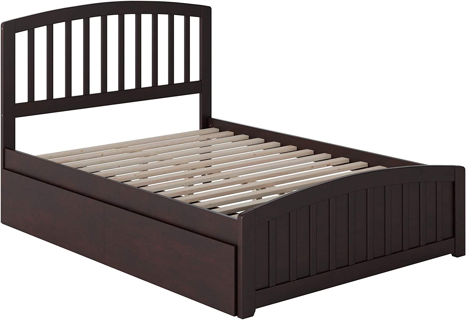 AFI Richmond Platform Matching Footboard and Turbo Charger with Urban Bed Drawers, Full, Espresso