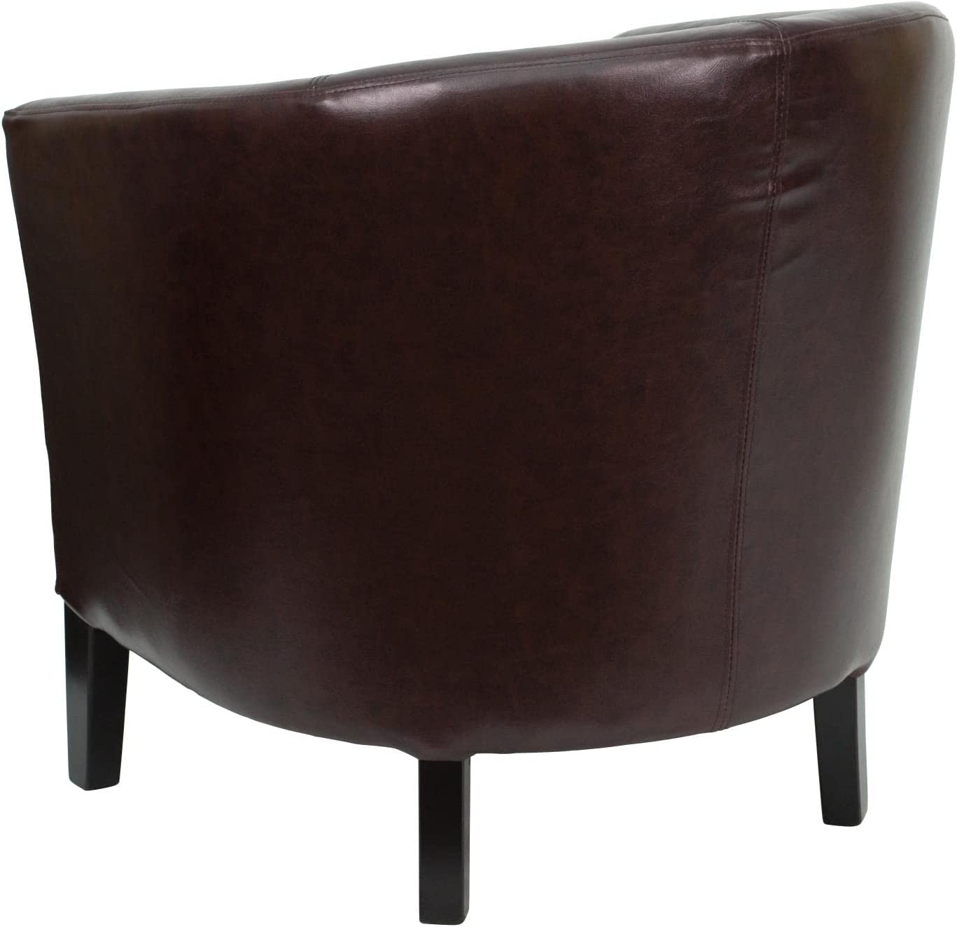 Flash Furniture Brown LeatherSoft Barrel Shaped Guest Chair