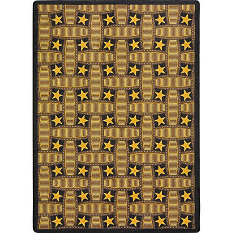 Joy Carpets Any Day Matinee Marquee Star Theater Area Rugs, 46-Inch by 64-Inch by 0.36-Inch, Chocolate