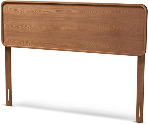 Baxton Studio Mailene Mid-Century Modern Walnut Brown Finished Wood King Size Headboard