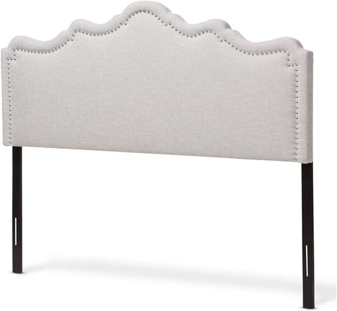 Baxton Studio Nadeen Modern and Contemporary Greyish Beige Fabric Twin Size Headboard