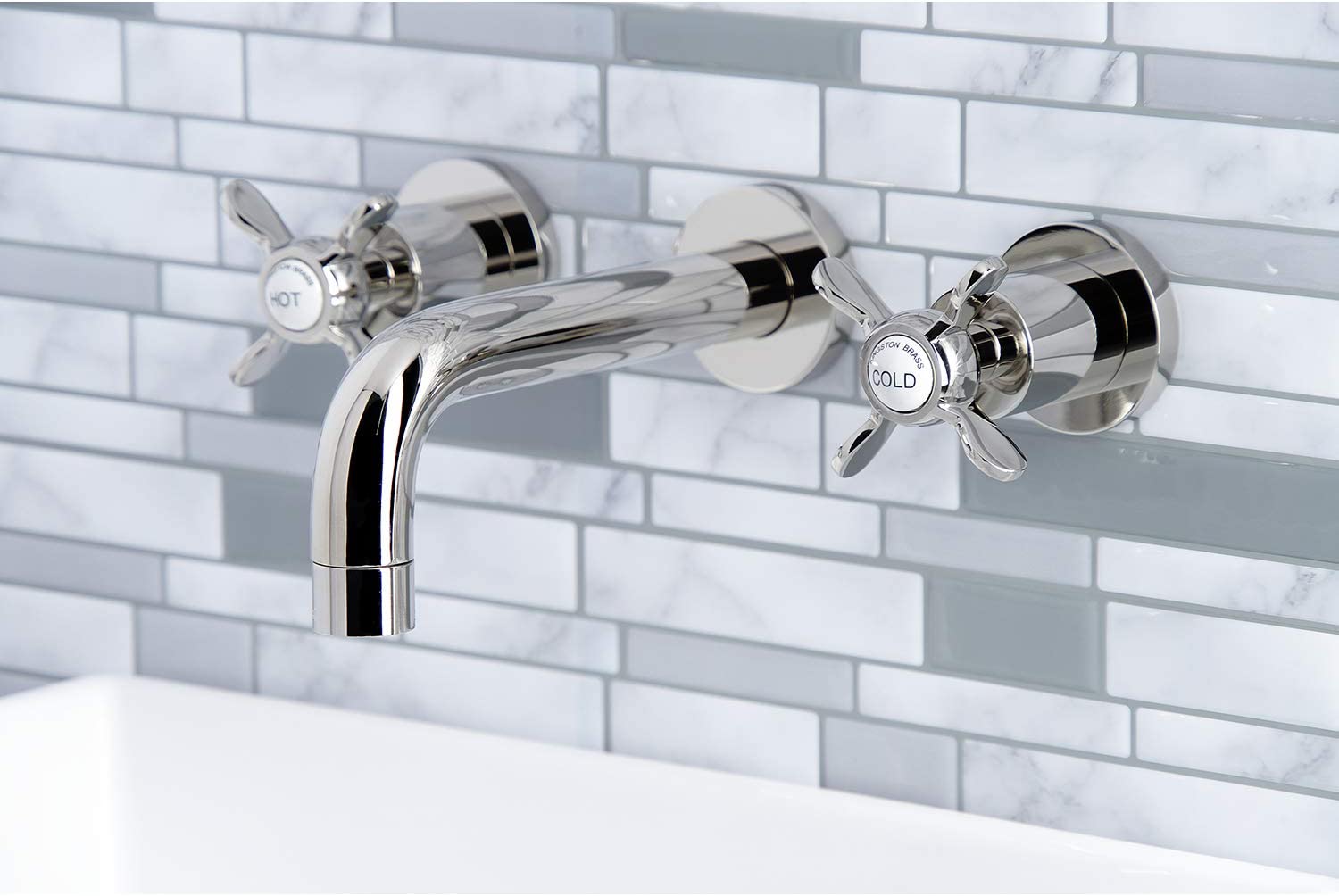 Kingston Brass KS8126BEX Essex Bathroom Faucet, Polished Nickel