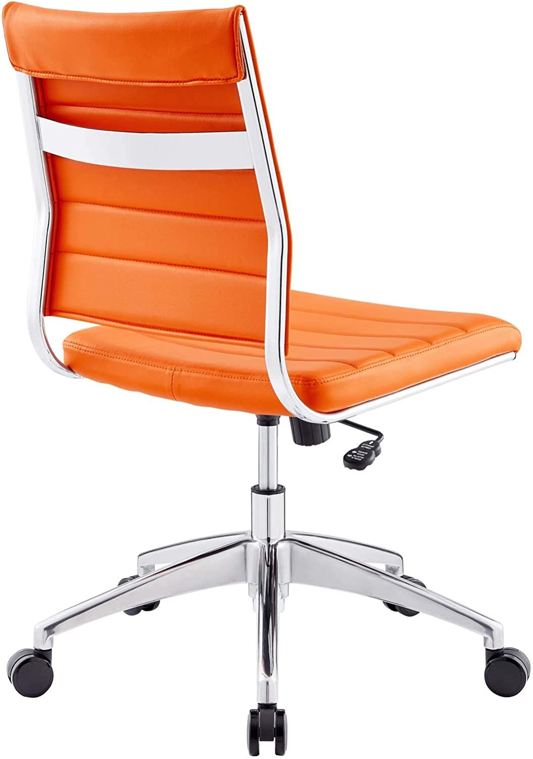 Modway EEI-1525-ORA Jive Ribbed Armless Mid Back Swivel Conference Chair In Orange