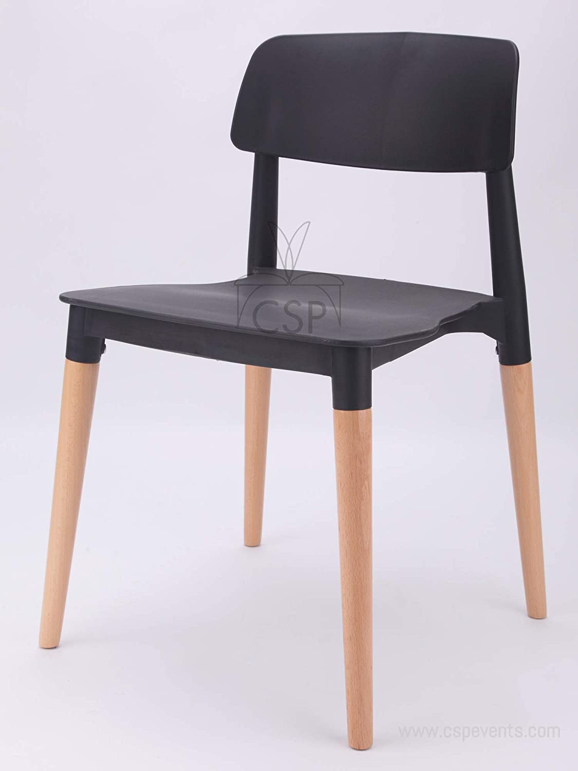 Commercial Seating Products Mid Century Modern Black Dining Chairs