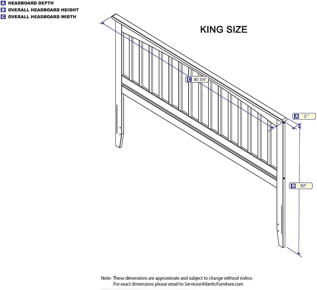 AFI Mission Headboard, King, Walnut