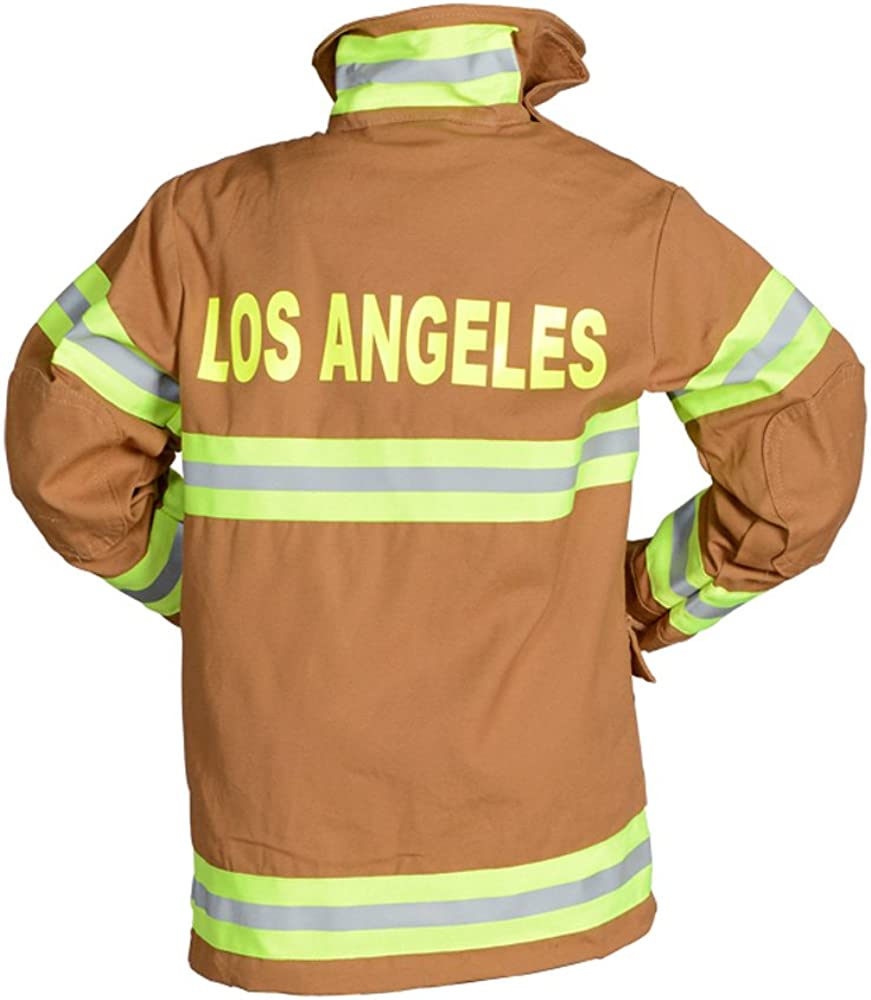 Aeromax Adult Fire Fighter Los Angeles Suit, Large, Tan