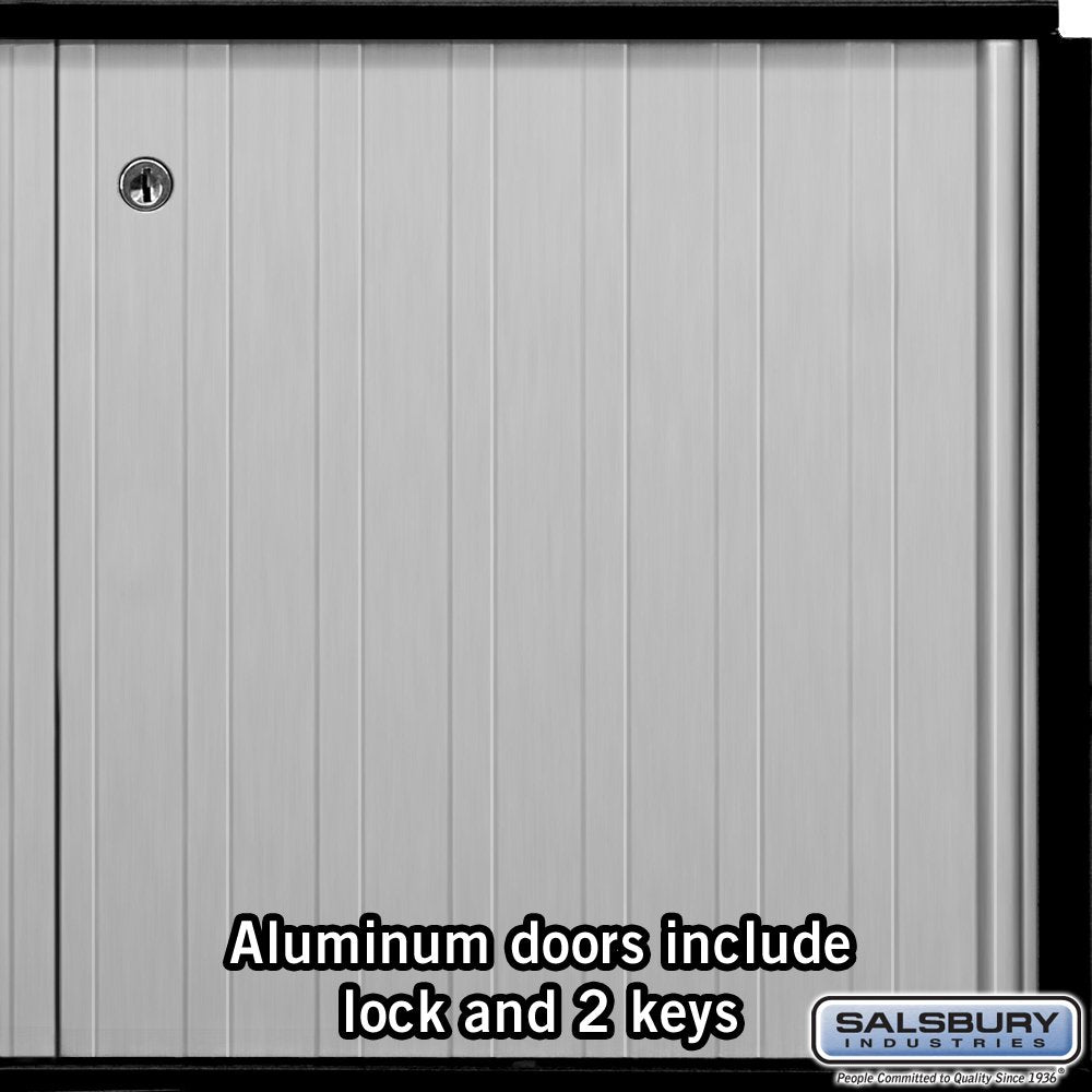 Salsbury Industries 2201 Aluminum Mailbox, 1 Door, Rack Ladder System, Aluminum with Black Trim