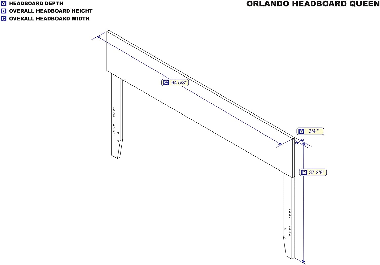 AFI Orlando Headboard, Queen, Espresso