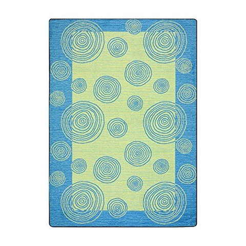 Joy Carpets Kid Essentials Whimzi Teen Area Rugs, 64-Inch by 92-Inch by 0.36-Inch, Teal
